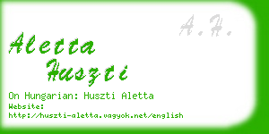 aletta huszti business card